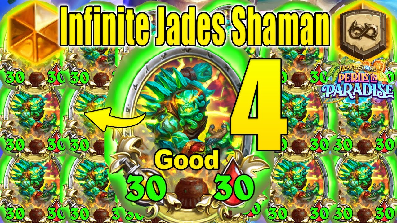 Infinite 30/30 Jades Shaman Deck That's Actually Fun 4 At Perils in Paradise Mini-Set | Hearthstone