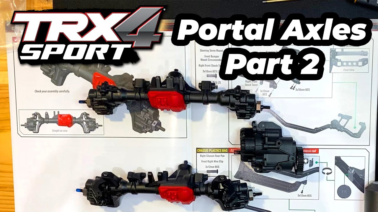 Сборка комплекта Traxxas TRX 4 Sport в разобранном виде Портальные оси Часть 2