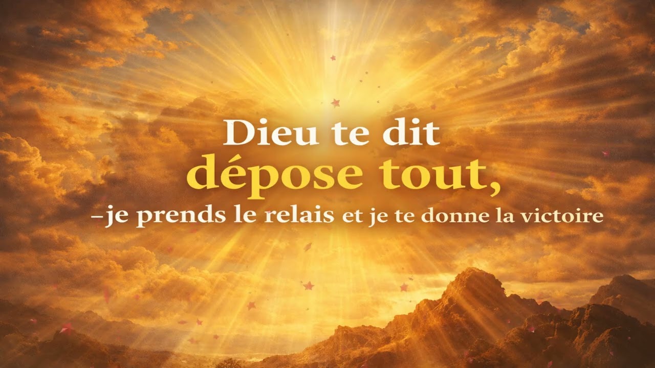 Dieu te dit aujourdhui - dépose tout, je prends le relais et je te donne la victoire