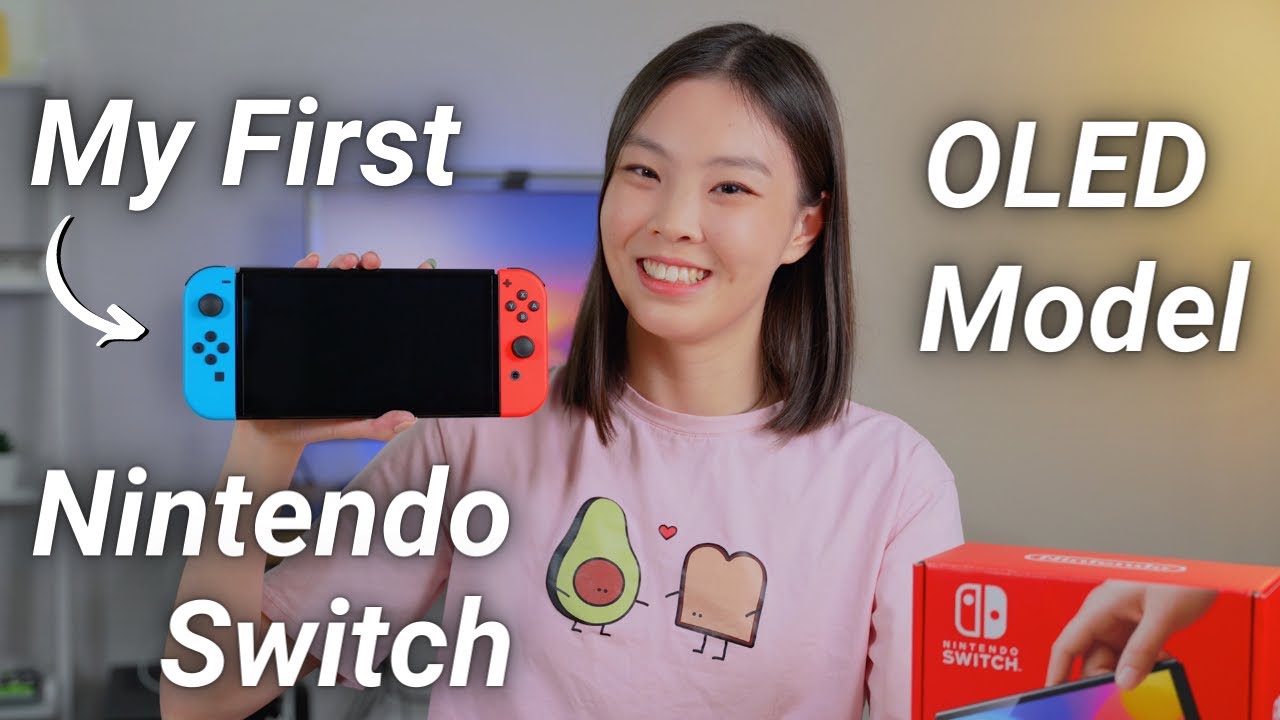 Unboxing My FIRST Nintendo Switch!! | OLED Model First Impressions