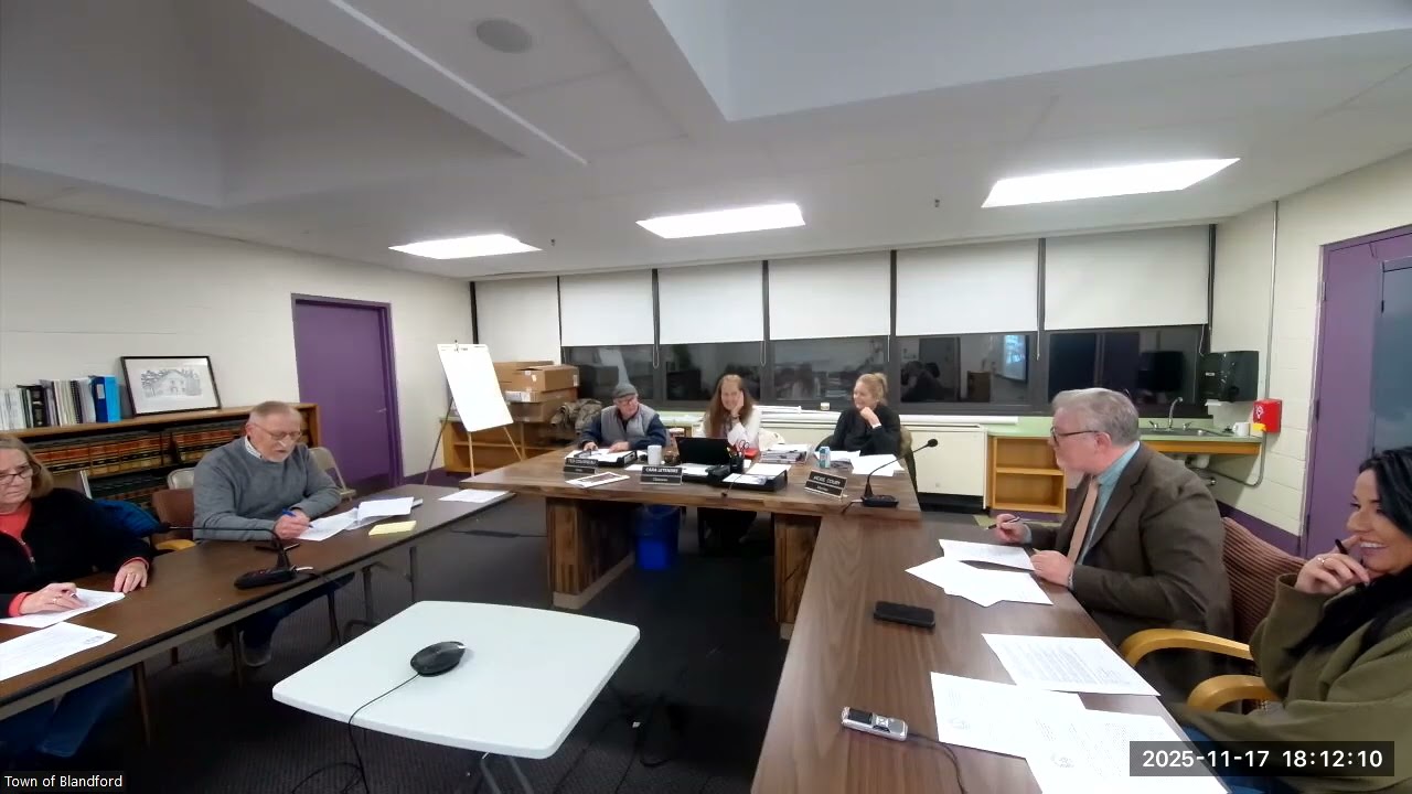 Select Board Meeting November 17, 2025