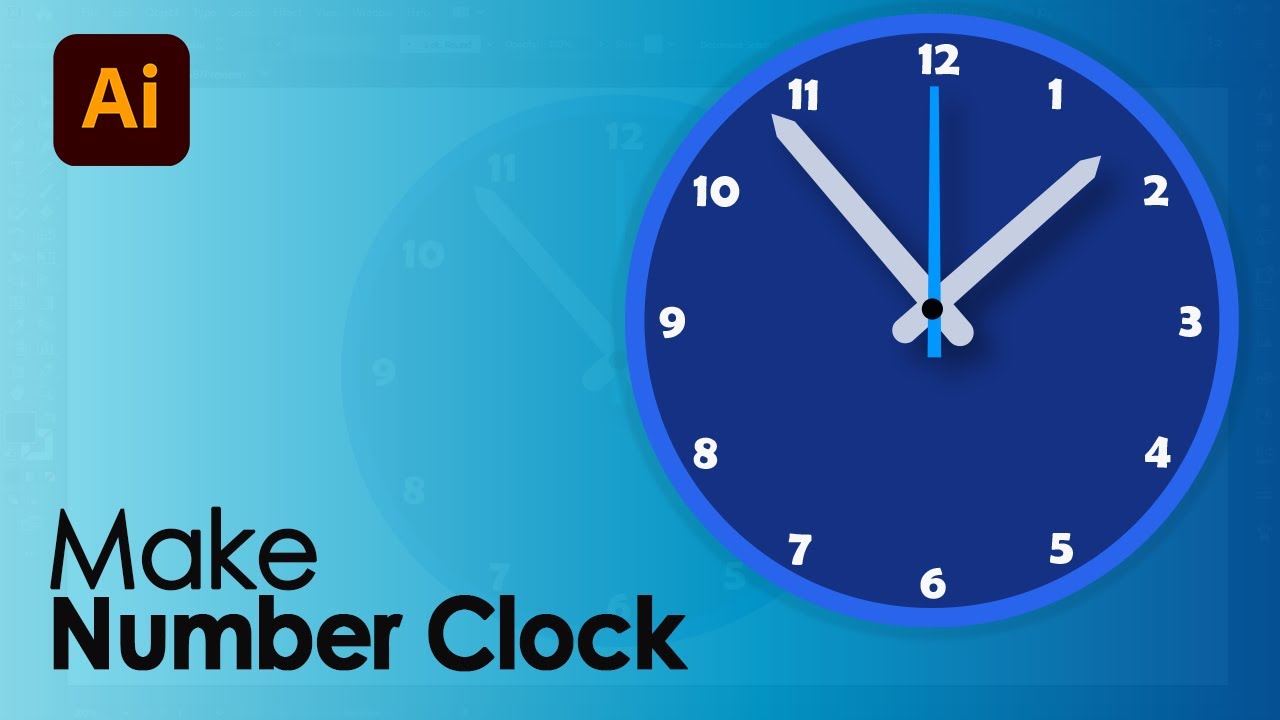 Make Number Clock in Adobe Illustrator