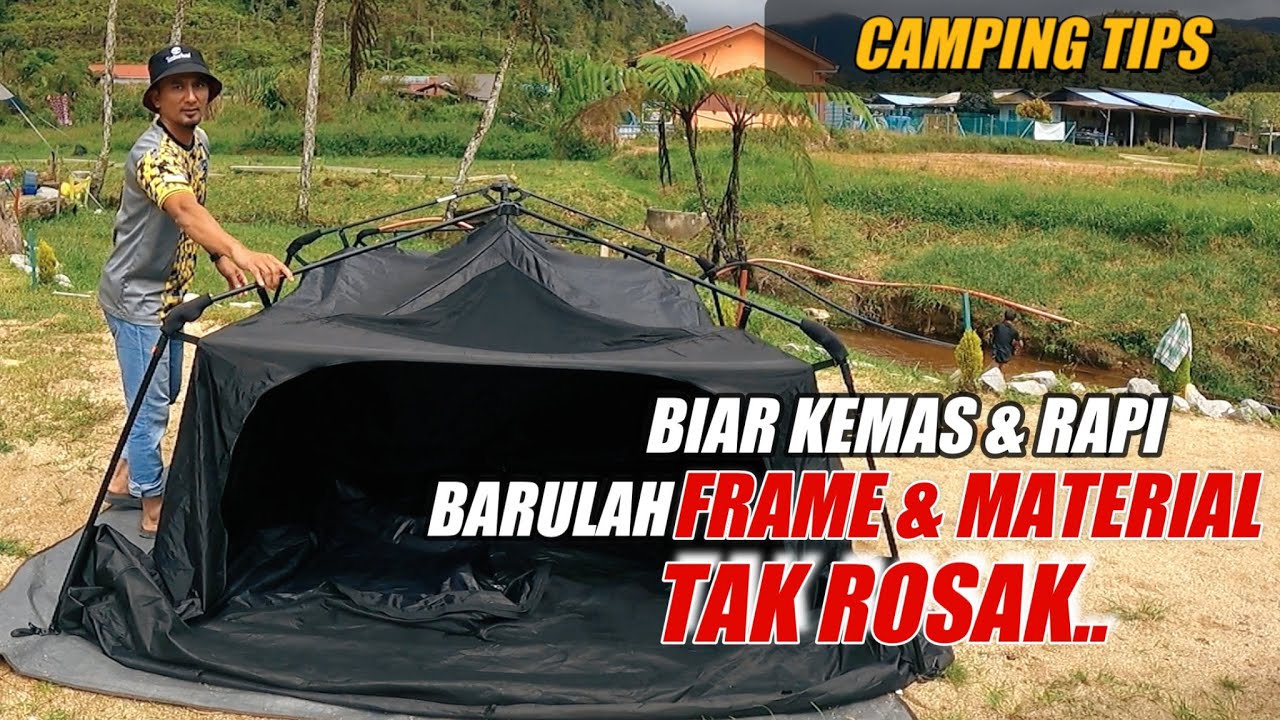 CAMPING TIPS | CARA LIPAT & SIMPAN VICORE L AUTO TENT SUPAYA LEBIH KEMAS & TAK MUDAH ROSAK