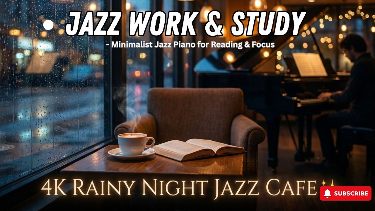 Vintage Paris Café: 4K Cozy Coffee Shop Ambience with Smooth Jazz Piano Music r&b SLOW #1r