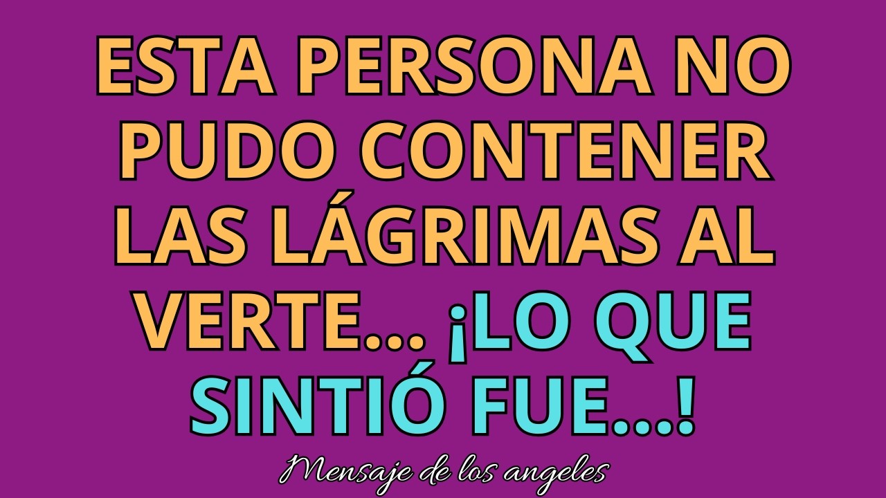 💖Esta persona no pudo contener las lágrimas al verte... ¡Lo que sintió fue...!