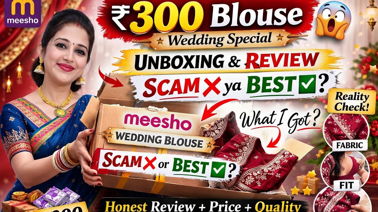 Wedding Series🥻 Meesho Blouse Haul😱 300 ke अंदर Best Blouse है की नही ? Meesho Haul #meesho #blouse 