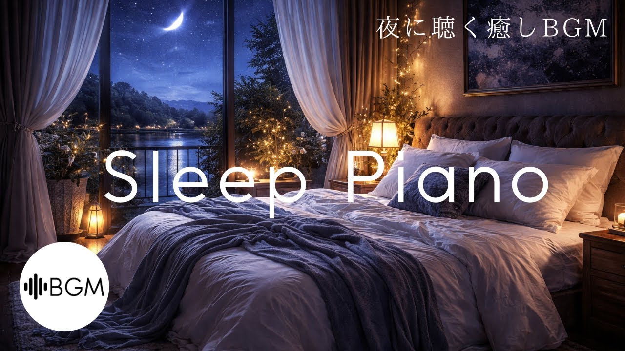 【睡眠用BGM】Sleep Piano -夜に聴く癒しBGM- 安眠 熟睡 寝落ち 深い睡眠 静寂 リラクゼーション ストレスフリー 疲労回復 睡眠ピアノ 睡眠導入