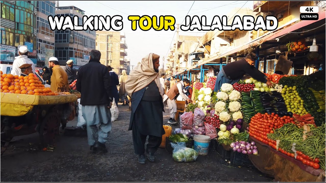 Walking tour Jalalabad City | Nangarhar Province | Afghanistan | 4K