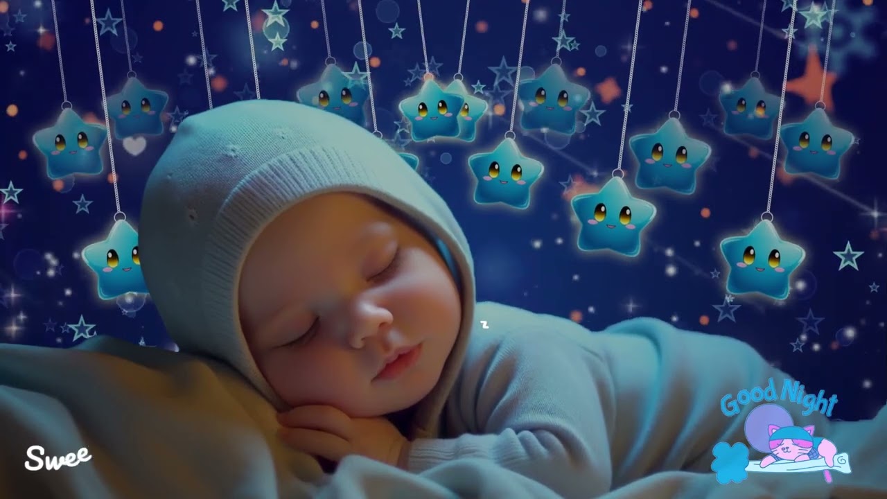 Baby Sleep Music💤Make Baby Sleep Fast in 3 Minutes💫Deep Sleep & Calm Night🌙Mozart & Brahms Lullabies