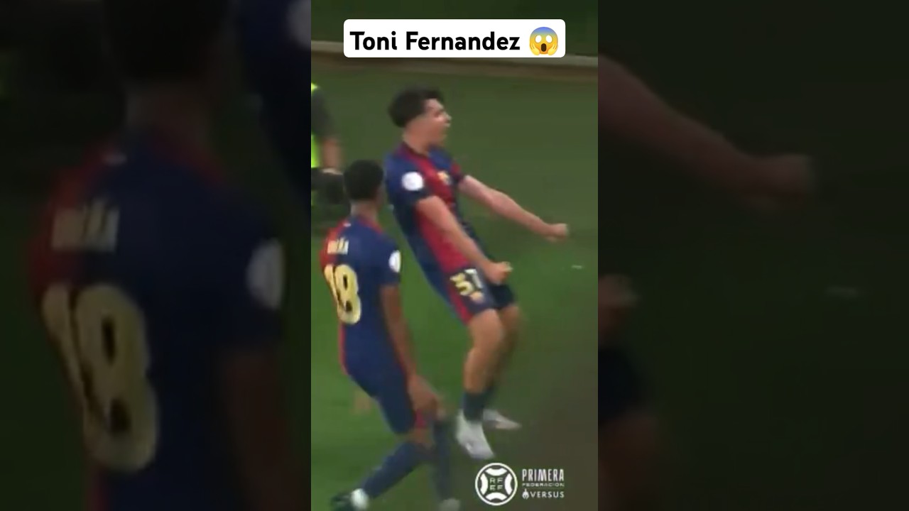 What a goal by Toni Fernandez 🔥 #lamasia #fcbarcelona