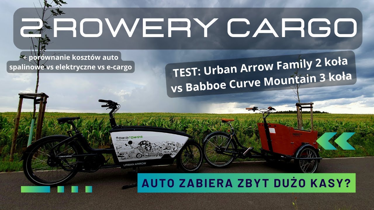 Masz dość kosztów utrzymania auta? - Test 2 rowerów cargo!
