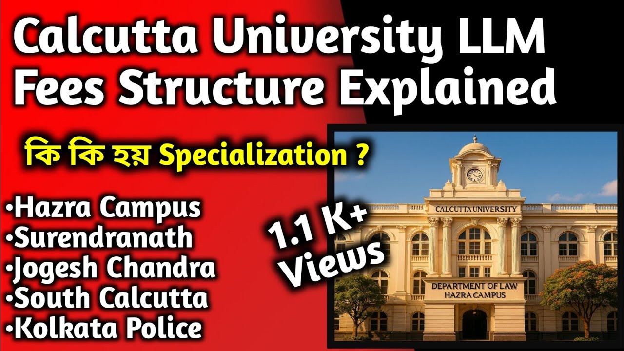 LL.M Fees Structure & Specialization•Calcutta University•Law Colleges