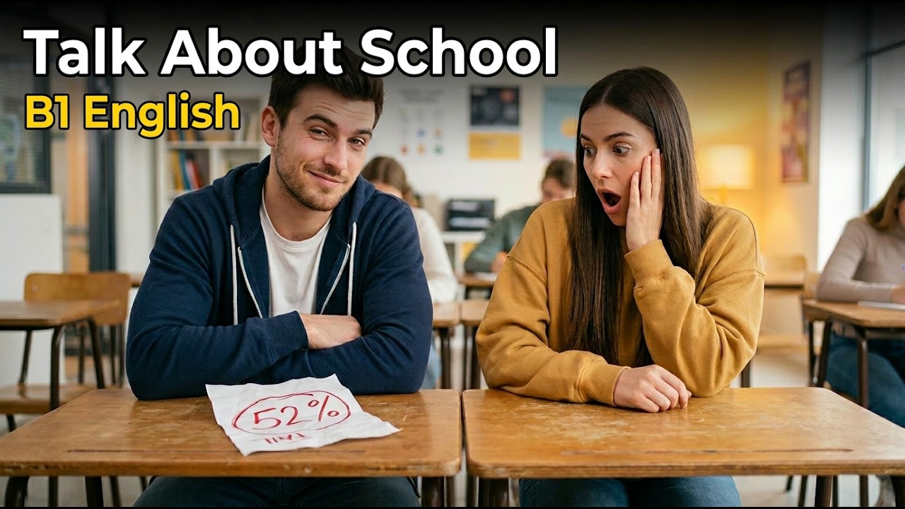B1 English Listening Practice: Talk About School | Real Conversation