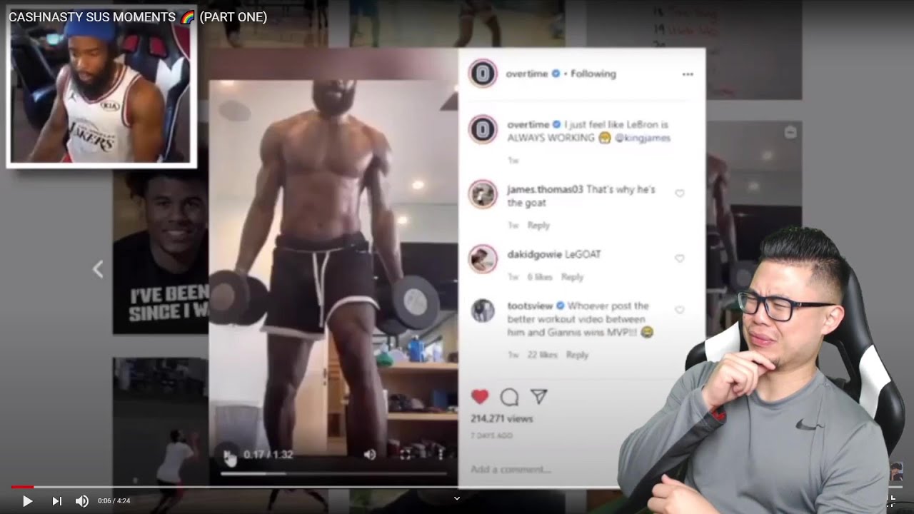 CASH HAS WEIRD OBESSESION OF LEBRON LOL! REACTING TO CASH'S MOST SUS MOMENTS EVER!