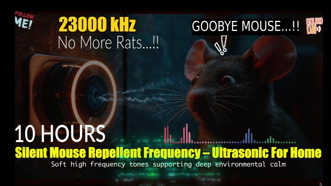 🔇🐭 Silent Mouse Repellent Frequency – Ultrasonic 10H Sound For Home