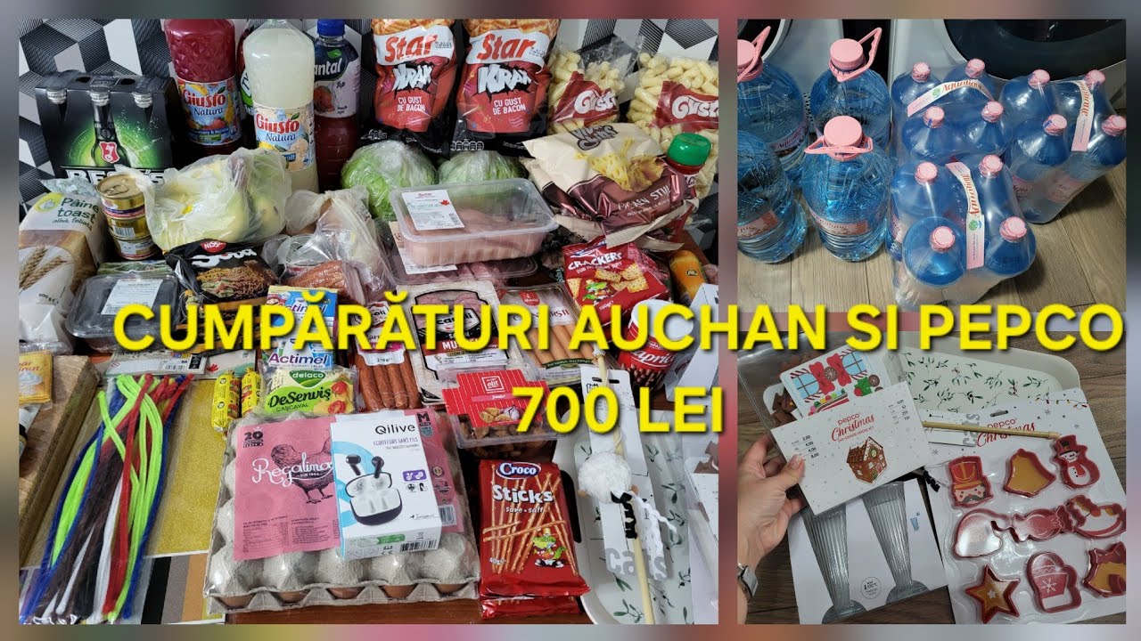 CUMPĂRĂTURI DIN AUCHAN ȘI PEPCO ÎN VALOARE DE 700 LEI / DEC 2025
