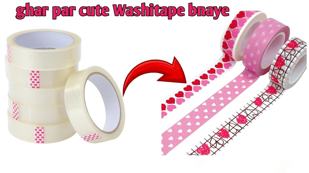 DIY Homemade Washitape🤩||how to make washi tape for journal/diy //homemade masking tape#diy 