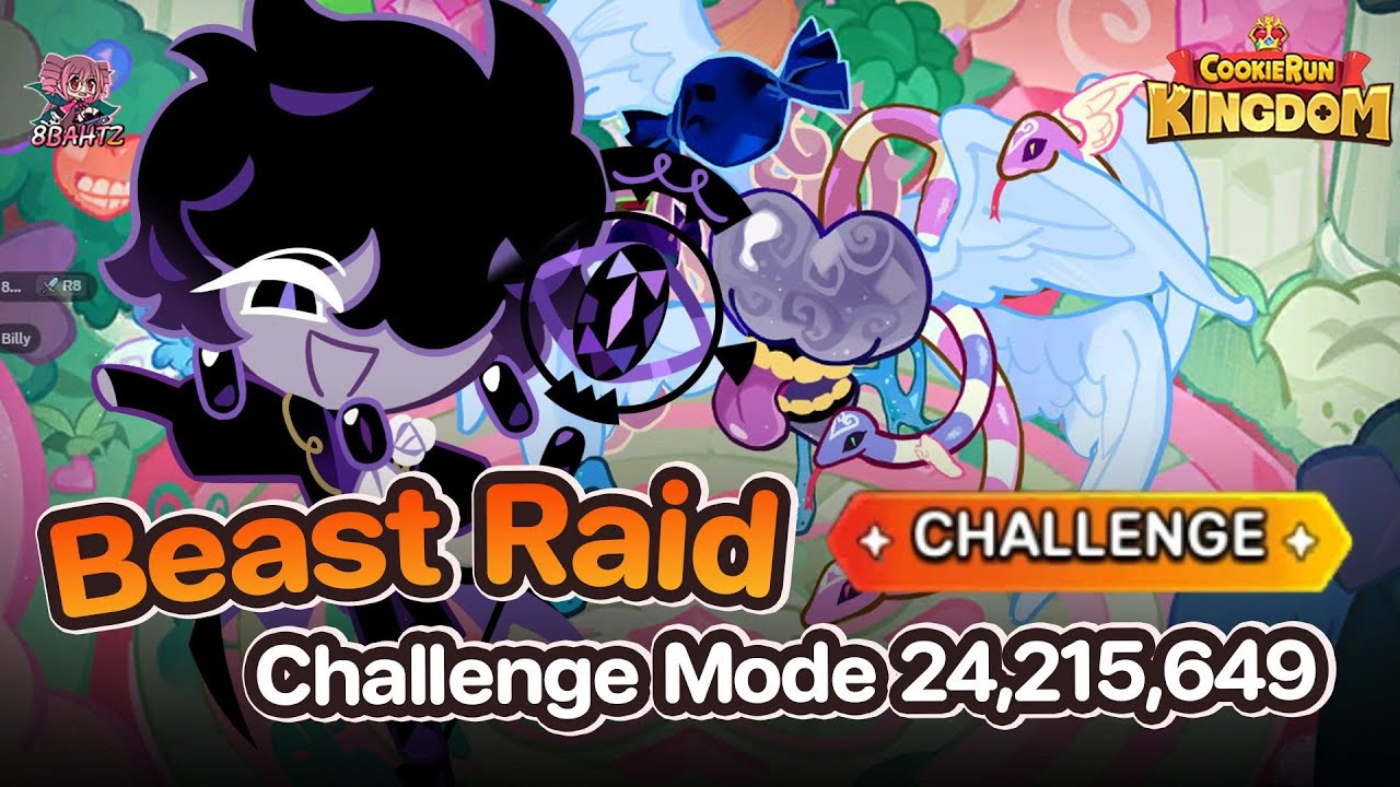Cookie Run: Kingdom - [ฺบีสต์เรด] Beast Raid Challenge Mode Team 24,215,649