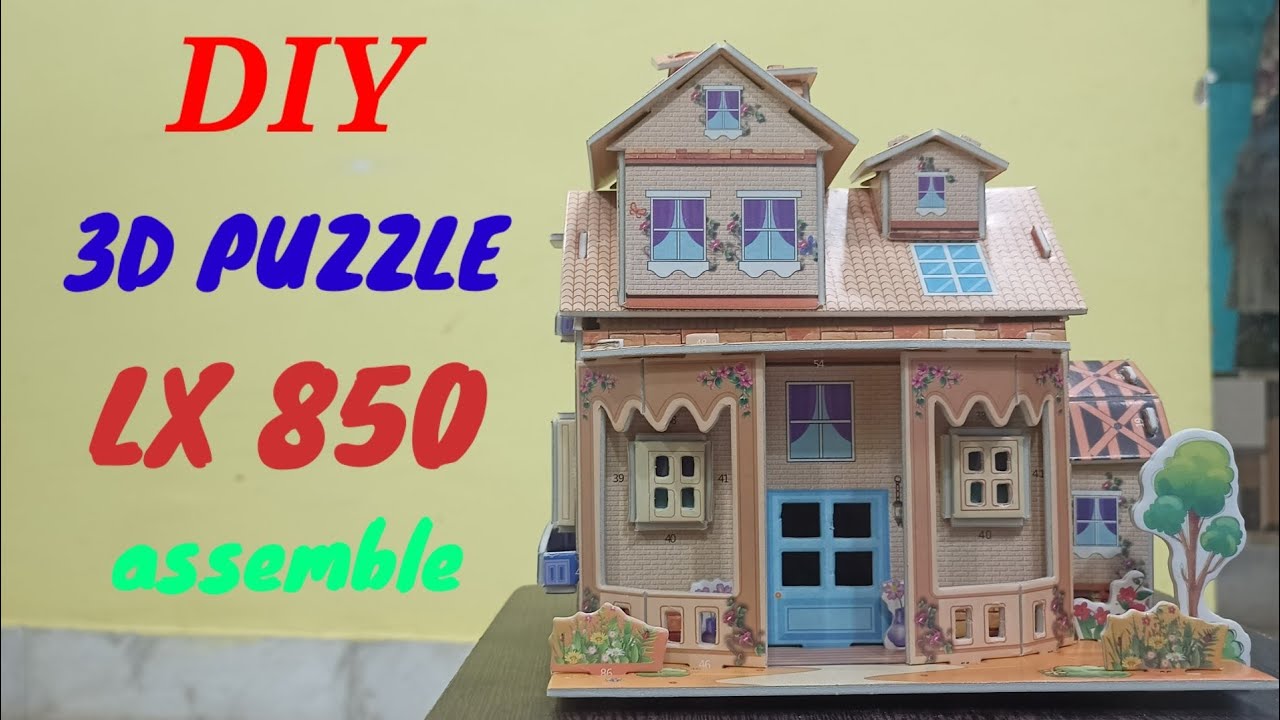 LX 850 3D puzzle home assemble step by step easy way. how to make LX 850 3D puzzle home create #reel