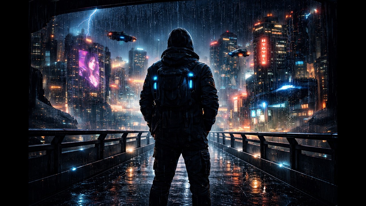 Cyberpunk Rain City | 3 Hours of Futuristic Ambience for Sleep & Relaxation 🌧️