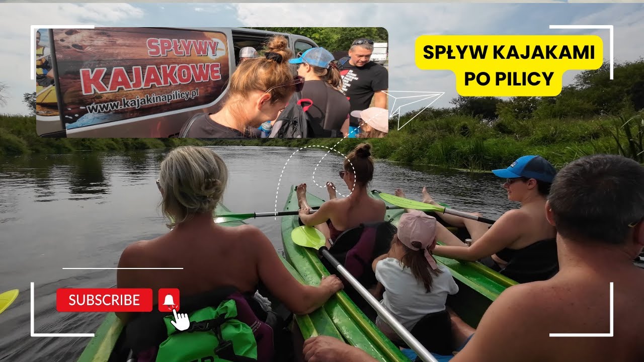 Spływ kajakiem Wodnik po Pilicy trasa Tomaszów maz - Spała - Zakościele