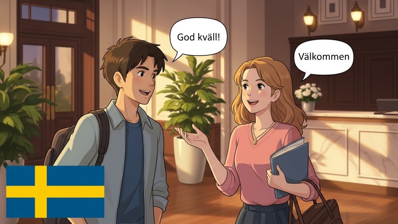 🇸🇪 Learn Swedish Through Real Hotel Conversations | 10 Everyday Dialogues