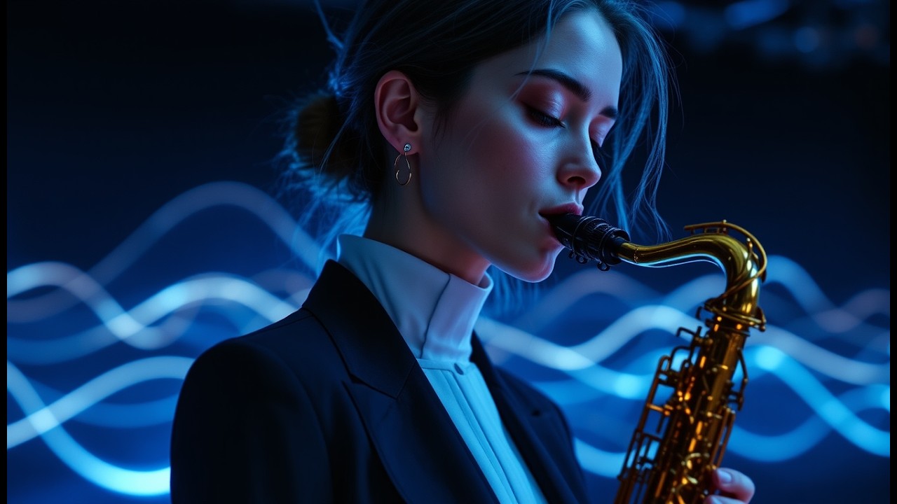 Midnight Skyline Melodies: Smooth Sax for Late Night Productivity