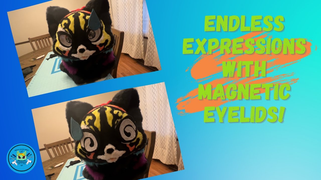 How to Make MAGNETIC Interchangeable Fursuit Eyebrows | Removable Fursuit Eyelids | KemonoDungeon