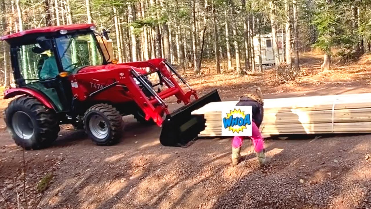 Pull Your PANTS UP WOMAN! | Off Grid Cabin Floor Joists are here!