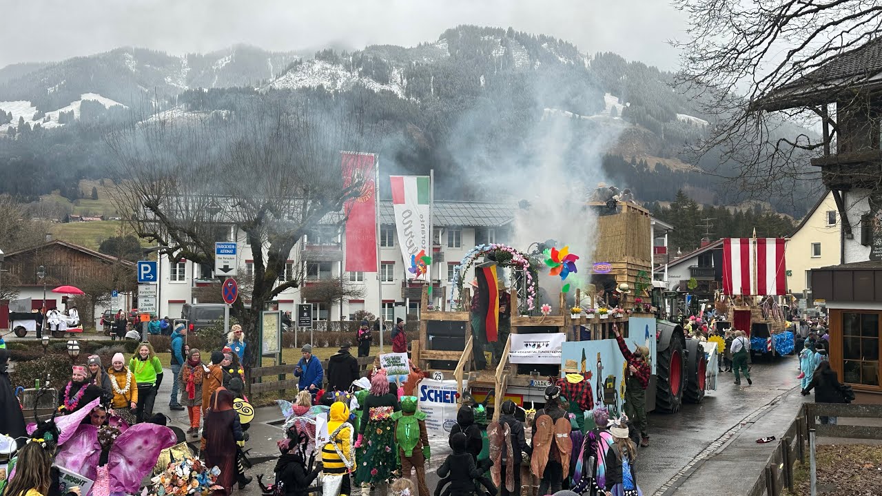 Faschingumzug in Fischen. Teil 1. Karnavalsumzug Fischen 2025 Teil 1