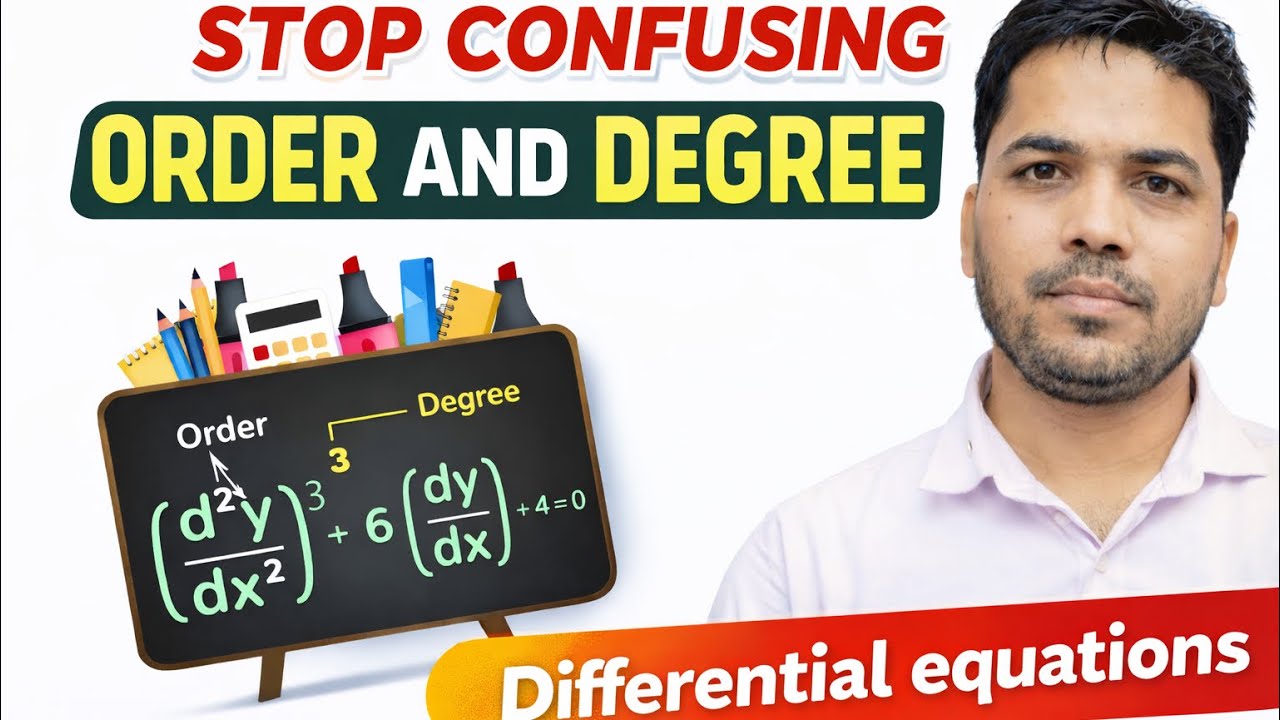 Order and Degree Explained| A Complete Step-by-Step Tutorial | #maths | #differential_equation