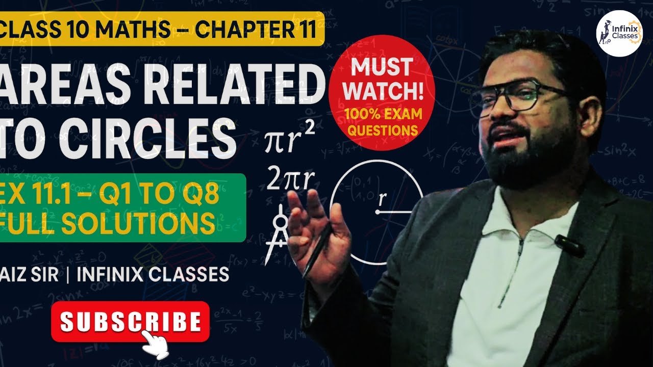 Area Related to Circles | Exercise 11.1 | Class 10 Maths | By Faiz Sir #infinixclasses #maths