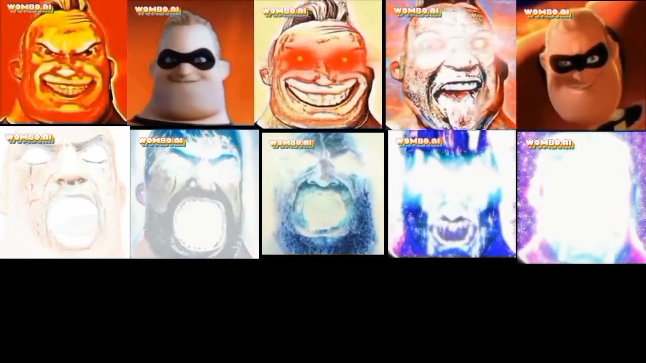 Mr incredible becoming canny 36 phases (singing Dame dane )