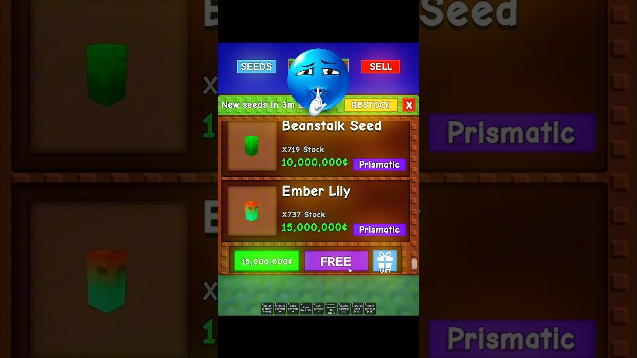 EMBER LILY IS FREE!! 😱 GROW A GARDEN (FANMADE) #shorts #growagarden #roblox