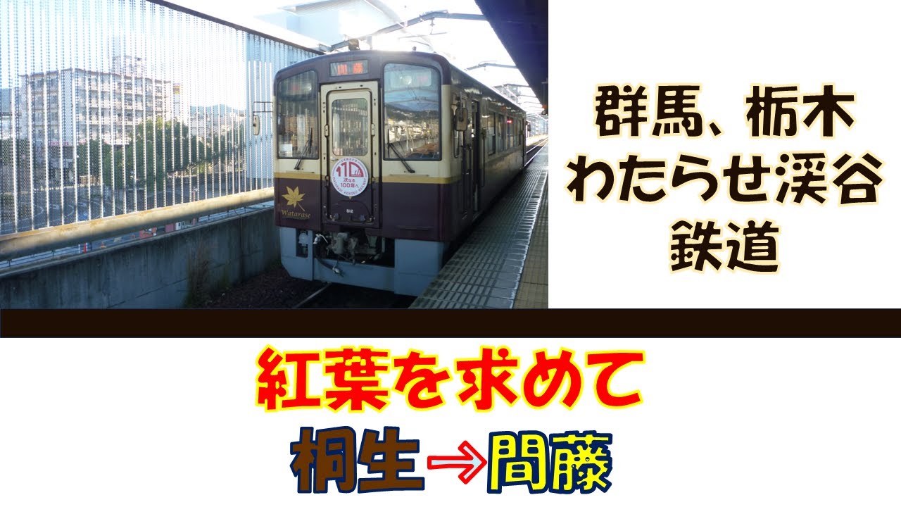 わたらせ渓谷鉄道　紅葉を求めて間藤までの車窓からの景色