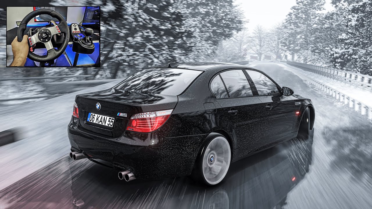 Güllü x Kırılırım l BMW M5 E60 İle Buzlu Yolda Drift Atıyoruz - ASSETTO CORSA