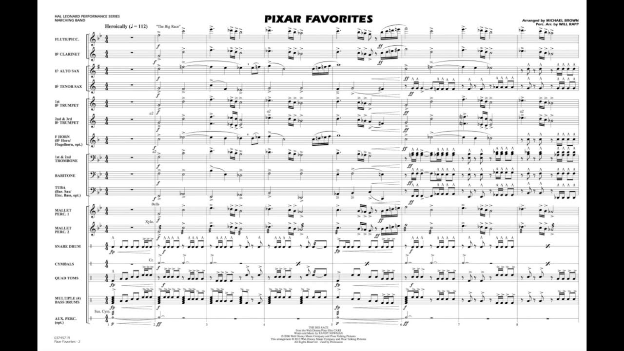 Pixar Favorites arranged by Michael Brown