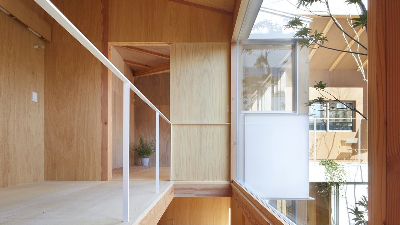 Multi-Level Japanese House With A Central Courtyard
