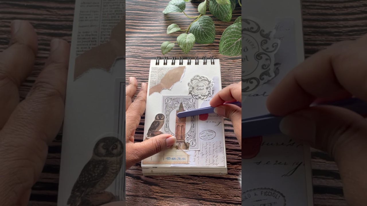 ASMR journal with me 📝📓 #scrapbooking #journalspread #youtubeshorts #foryou
