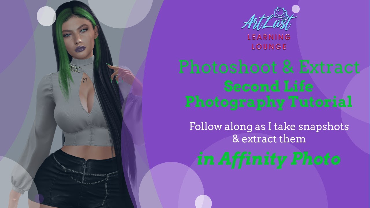 Photoshoot & Extracting with Affinity Photo - Second Life Photography Tutorial