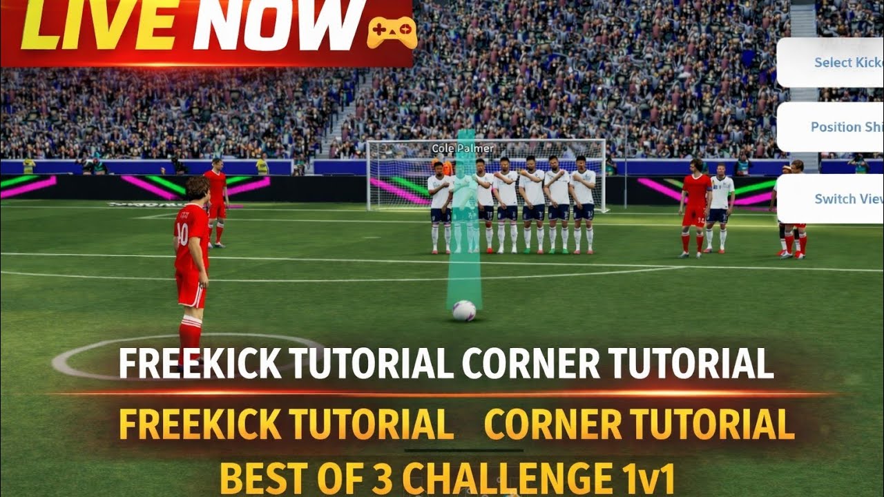 EMMY_EFB_0 is live! E_FOOTBALL ROOM CODE OPEN BEST OF 3 RANDOM CHALLENGE AND FREEKICK TUTORIAL