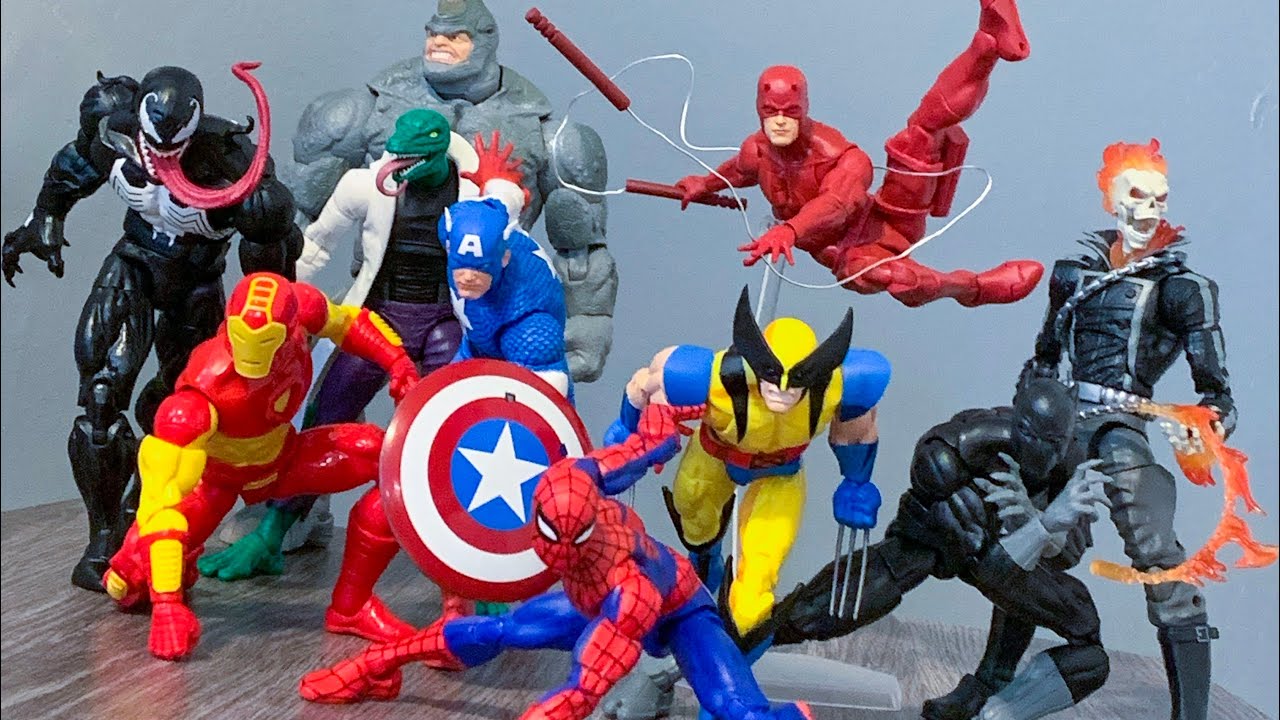 Marvel Legends and more Posing Action Figures.