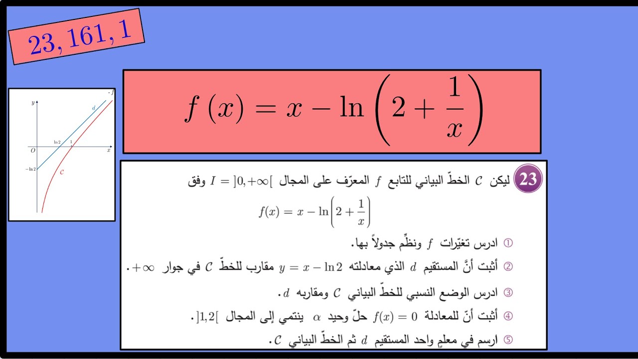 حل مسألة هامة جدا للامتحان النهائي ،23 ص 161,ج 1