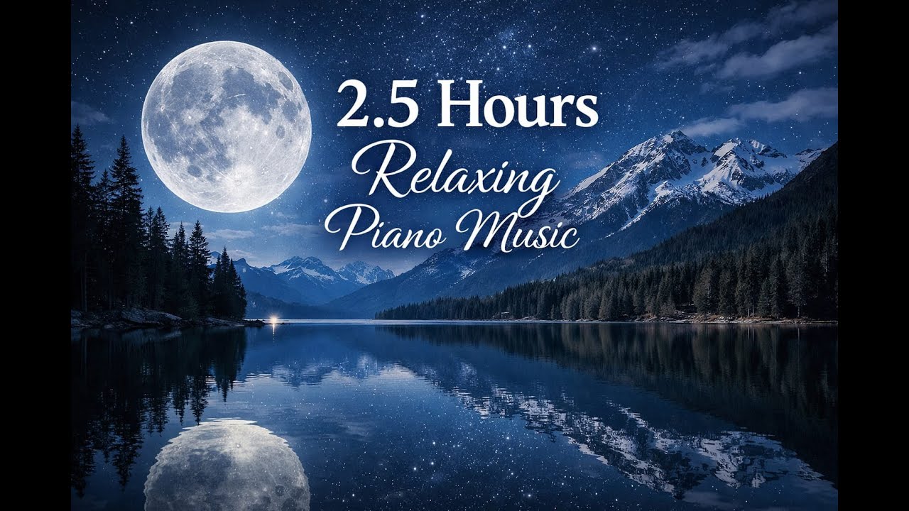 2.5 Hours Relaxing Piano Music 🌙 Deep Sleep, Stress Relief & Calm Focus