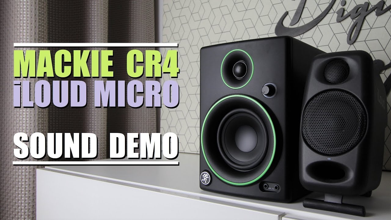 Mackie CR4 vs iLoud Micro Monitor ||  Sound Demo w/ Bass Test