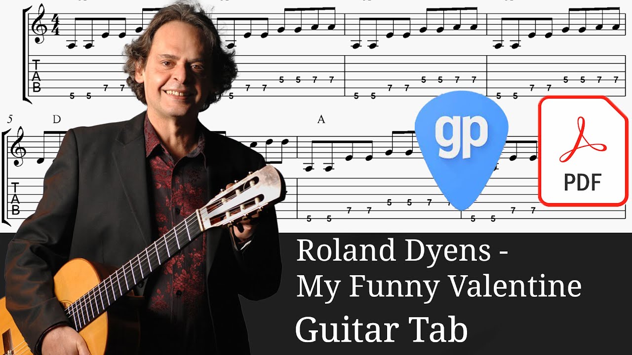 Roland Dyens - My Funny Valentine Guitar Tabs [TABS]