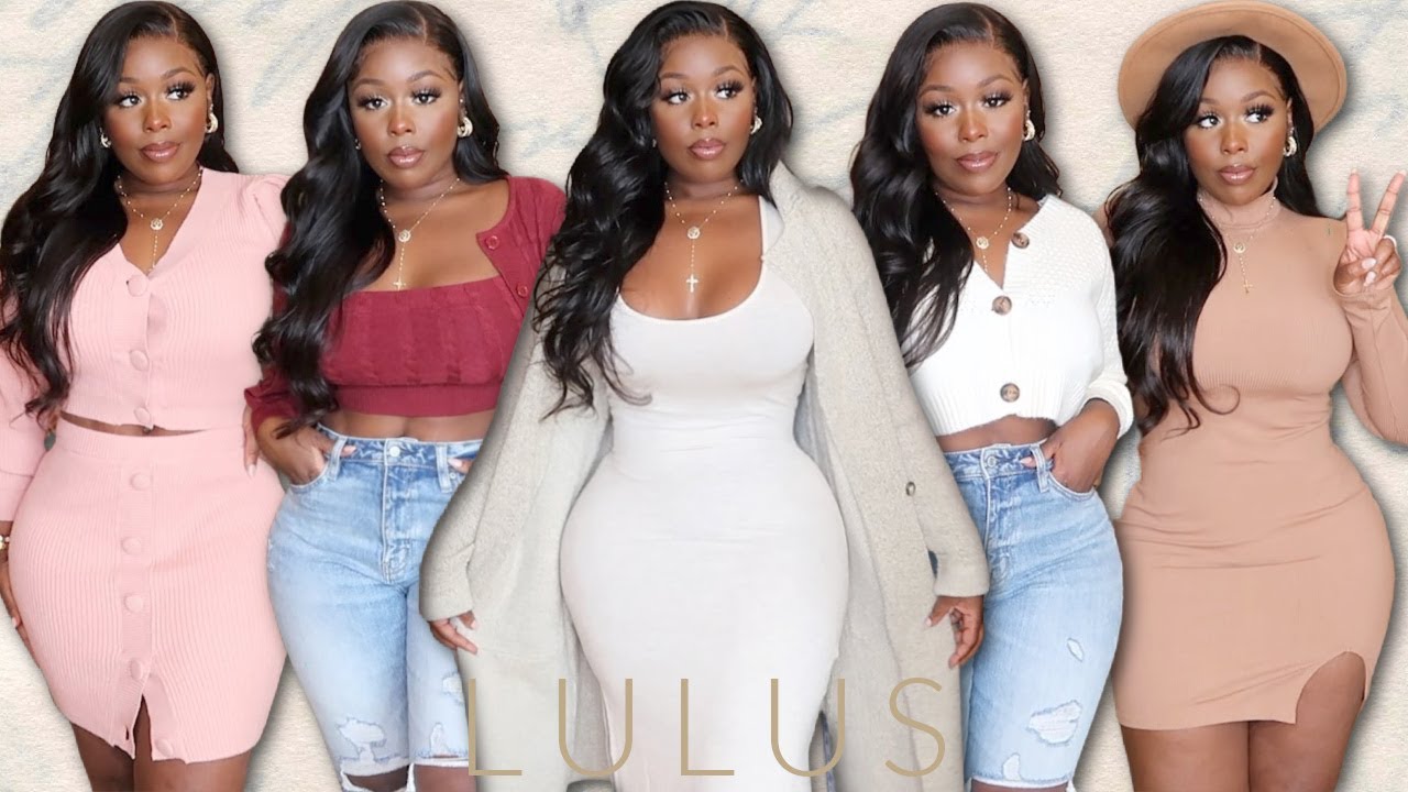 LULUS MUST HAVE ESSENTIAL FALL PIECES! CURVY TRY-ON HAUL SWEATERS, JEANS, DRESSES, 2PC SETS & MORE