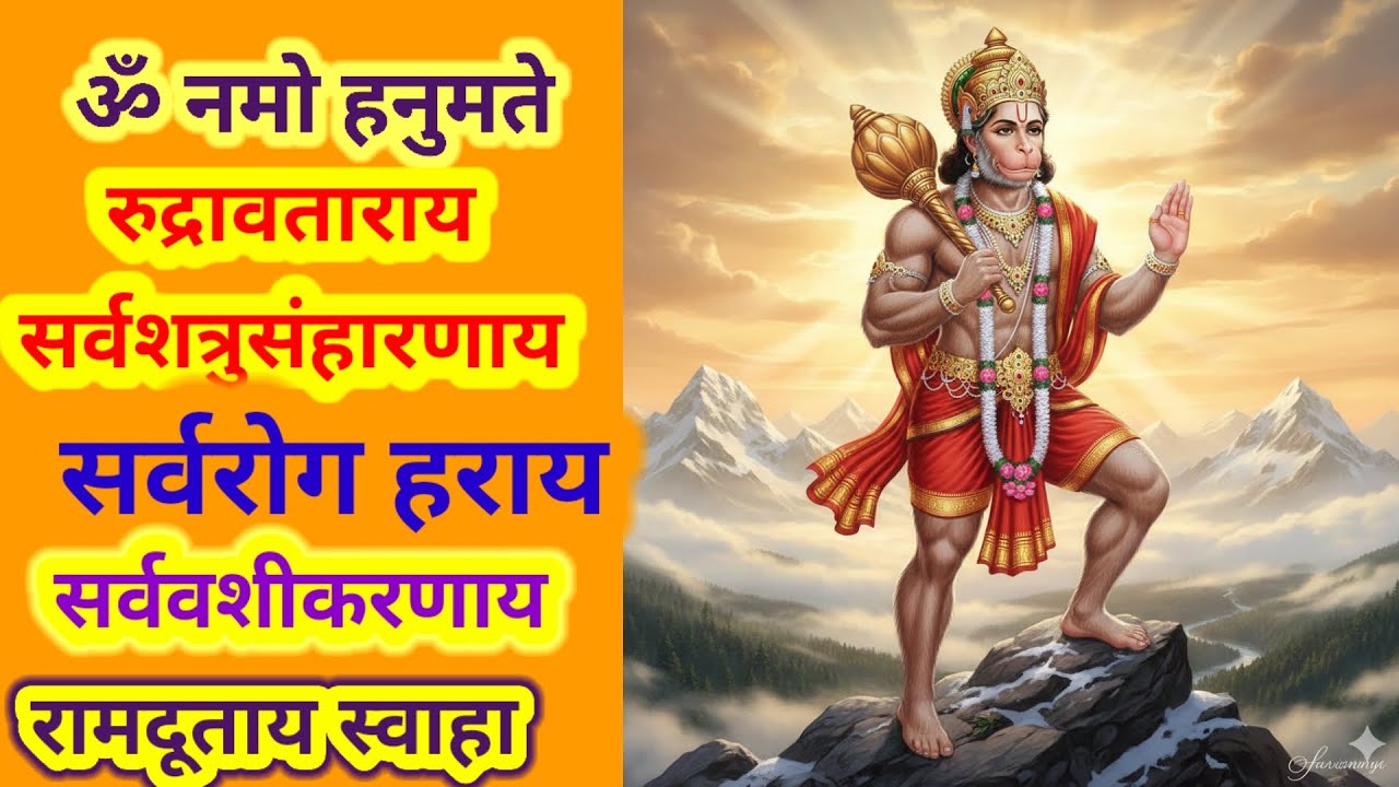 ॐ नमो हनुमतेरुद्रावताराय सर्वशत्रुसंहारणाय ।सर्वरोग हराय सर्ववशीकरणाय रामदूताय स्वाहा मंत्र 