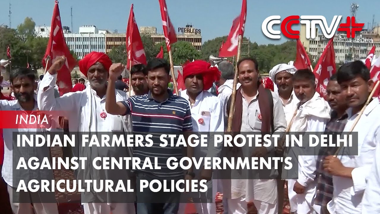 Indian Farmers Stage Protest in Delhi against Central Government's Agricultural Policies