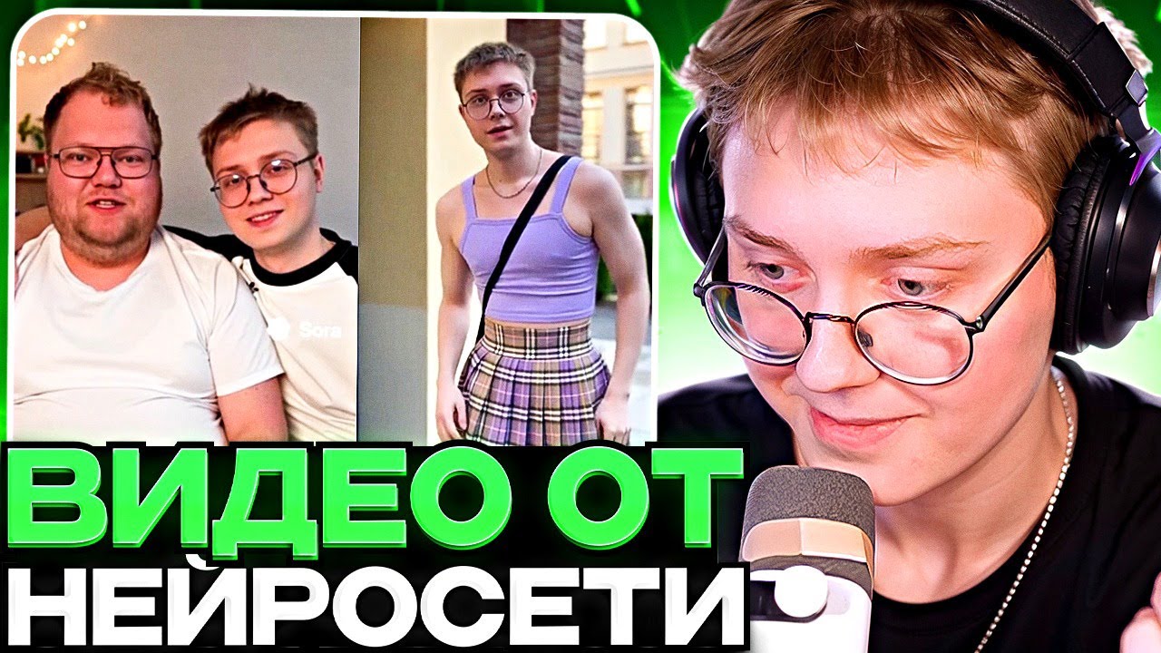 ДРЕЙК СМОТРИТ ВИДЕО ОТ НЕЙРОСЕТИ СО СКВАДОМ // SORA 2